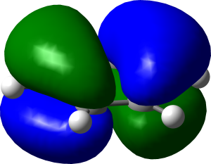 Benzene HOMO rendered in Gaussview.