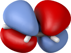 HOMO of benzene, rendered in Blender.