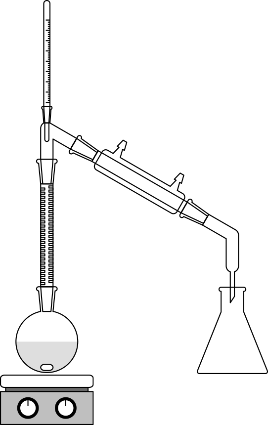Modular, simple vector diagrams of glassware Tech, Chem, Scott